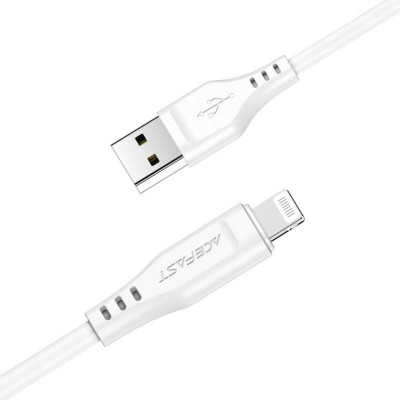 Кабель ACEFAST C3-02 USB to iP 2.4A, 1.2м, TPE, разъемы TPE, Белый (AFC3-02W) - изображение 2