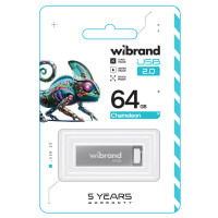 Флеш-накопичувач Wibrand USB 2.0 Chameleon 64Gb Silver (Колір Серый) - фото № 2