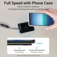 Бездротовий зарядний пристрій Vention Wireless Charger 15W Ultra-thin Mirrored Surface Type 0.05M Black (Цвет Черный) - фото № 6