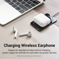 Бездротовий зарядний пристрій Vention Wireless Charger 15W Ultra-thin Mirrored Surface Type 0.05M Black (Цвет Черный) - фото № 4