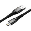 Кабель Baseus Glimmer Series Fast Charging Data Cable USB to iP 2.4A 2m Black (Black)- № 5