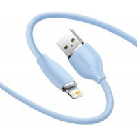Кабель Baseus Jelly Liquid Silica Gel Fast Charging Data Cable USB to iP 2.4A 1.2m Blue (Колір Синий) - фото № 3