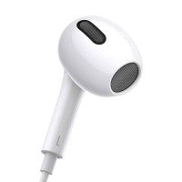 Навушники Baseus Encok 3.5mm lateral in-ear Wired Earphone H17 White (Колір Белый) - фото № 3