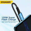 Кабель Essager Sunset USB A to Type C, 120 Вт, USB-кабель для зарядки, 2 м, черный (EXC120-CGA01-P) - изображение 3