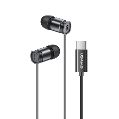 Навушники Usams EP-46 Mini Type-C In-Ear Earphone1.2m Black - зображення 1