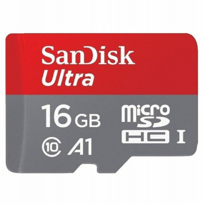 microSDHC (UHS-1) SanDisk Ultra 16Gb class 10 A1 (98Mb/s, 653x) - изображение 1