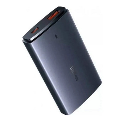 Мережевий зарядний пристрій Baseus GaN5 Pro Ultra-Slim Fast Charger C+U 65W Gray((With Mini White Cable Type-C to Type-C 100W(20V/5A) 1m Black) - зображення 4