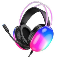 Навушники HOCO W109 Plus Rich USB7.1 channel gaming headphones Black (Цвет Черный) - фото № 2