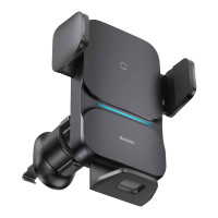 Автотримач для телефона з БЗП Baseus Wisdom Auto Alignment 15W Black (Цвет Черный) - фото № 4