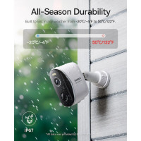 IP-камера відеоспостереження Baseus Security N1 Plus Outdoor Camera 2K 2-Cam Kit White AU (Цвет 7068) - фото № 8