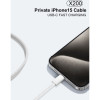 Кабель WUW-X200 Type-C to Type-C PD 60W white (Белый)- № 3