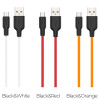 Кабель HOCO X21 Plus USB to Micro 2.4A, 1м, силикон, силиконовые разъемы, Черный+Красный (6931474711878) - изображение 3