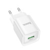 Мережевий зарядний пристрій HOCO C145A Charm single port QC3.0 charger (EU) White (Білий)- № 5