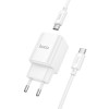 Мережевий зарядний пристрій HOCO C149A Charm PD30W+QC3.0 charger set (C to C)(EU) White (Білий)- № 4