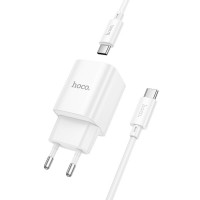 Мережевий зарядний пристрій HOCO C149A Charm PD30W+QC3.0 charger set (C to C)(EU) White (Цвет Білий) - фото № 4