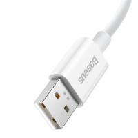 Кабель Baseus Superior Series (SUPERVOOC) Fast Charging Data Cable USB to Type-C 65W 1m White (Колір Білий) - фото № 4