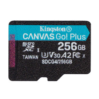 Карта пам'яті microSDXC (UHS-1 U3) Kingston Canvas Go! Plus 256Gb class 10 A2 V30 (R200MB/s, W-160MB/s) , Атикул k58824 |  купить на VILKI.NET - фото № 1