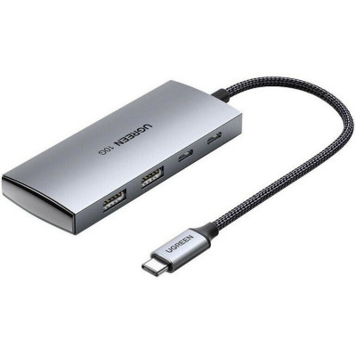 Хаб UGREEN CM480 USB-C to 2× USB 3.2+2×USB-C Adapter 10G (UGR-30758) (UGR-30758) - зображення 1