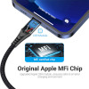 Кабель Vention USB 2.0 A to Lightning Cable 2M Gray Aluminum Alloy Type (LABHH) (Черный)- № 3