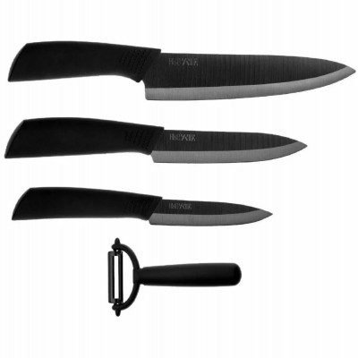 Набір ножів з 4 предметів Xiaomi HuoHou Nano Ceramic Knifes Set 4 pcs - зображення 1