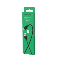 Кабель BOROFONE BX19 USB to Micro 2.4A, 1m, PVC, TPE connectors, Black (Цвет 7073) - фото № 3