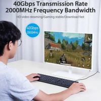 Мережевий кабель Vention Cat.8 SFTP Patch Cable 1M Black (IKABF)  - фото № 3