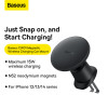 Автотримач для телефона з БЗП Baseus CW01 Magnetic Wireless Charging Car Mount Air Vent Version 15W Cluster Black (Cluster Black)- № 5