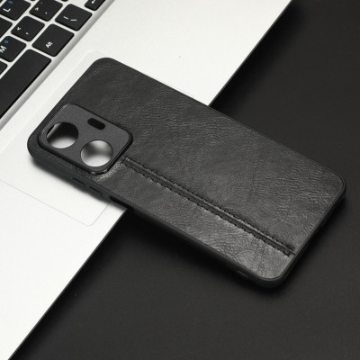 Чохол для смартфона Cosmiс Leather Case for Realme C55 Black (CoLeathRealC55Black) - зображення 5