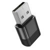Адаптер BOROFONE BV18 USB male to Type-C female USB2.0 adapter Black (Черный)- № 3