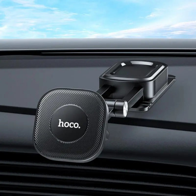 Тримач для мобільного HOCO H4 Mike magnetic car mount(center console) Black - изображение 6