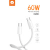 Кабель WUW-X200 Type-C to Type-C PD 60W white (Белый)- № 6