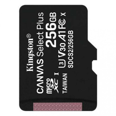 microSDXC (UHS-1) Kingston Canvas Select Plus 256Gb class 10 А1 (R-100MB/s) - изображение 1