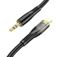 Аудіокабель HOCO UPA25 Transparent Discovery Edition Digital audio conversion cable iP Black (Цвет Черный) - фото № 2