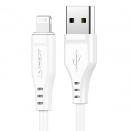 Кабель ACEFAST C3-02 USB to iP 2.4A, 1.2m, TPE, TPE connectors, White