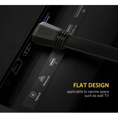 Кабель UGREEN ED015 HDMI Flat Cable 1.5m (UGR-50819) (UGR-50819) - зображення 3