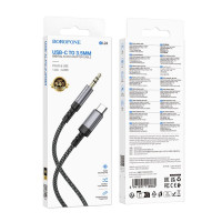 Перехідник BOROFONE BL24 Graceful digital audio conversion cable Type-C Metal Grey (Цвет Metal Gray) - фото № 2