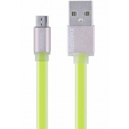 Кабель REMAX Colourful Cable MicroUSB 2.4A 1m Green