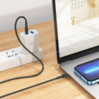 Кабель HOCO X83 Type-C to Type-C Victory 60W charging data cable Black (Цвет 7073) - фото № 5