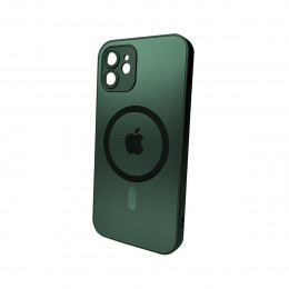 Чохол для смартфона AG Glass Matt Frame Color MagSafe Logo for Apple iPhone 12 Cangling Green