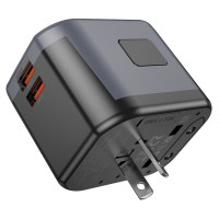 Мережевий зарядний пристрій BOROFONE BAC13 Leader 3-port PD20W(1C2A) universal conversion charger Black (Цвет 7073) - фото № 5