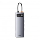 USB-хаб Baseus Metal Gleam Series 9-in-1 Multifunctional Type-C HUB Docking Station Space Gray（Type-C to HDMI*1+USB3.0*3+PD*1+RJ45*1+SD/TF*1+VGA*1)