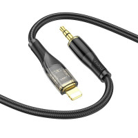 Аудіокабель HOCO UPA25 Transparent Discovery Edition Digital audio conversion cable iP Black (Цвет Черный) - фото № 3