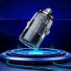 Автомобільний зарядний пристрій BOROFONE BZ29A Talented PD36W+QC3.0 car charger set(Type-C to Type-C) Black (Черный)- № 4
