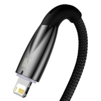 Кабель Baseus Glimmer Series Fast Charging Data Cable USB to iP 2.4A 2m Black (Колір Black) - фото № 4