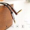 Аудіокабель UGREEN AV119 3.5mm Male to 3.5mm Male Straight to angle flat Cable 1m (Black)(UGR-10597) (7073)- № 7