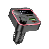 АЗП з FM-модулятором HOCO E85 Tiger PD20W+QC3.0 car BT FM transmitter Black (Цвет 7073), Атикул k55647 |  купить на VILKI.NET - фото № 1