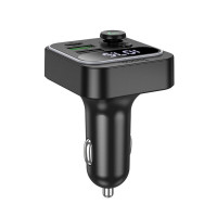 АЗП з FM-модулятором HOCO E85 Tiger PD20W+QC3.0 car BT FM transmitter Black (Цвет 7073) - фото № 4
