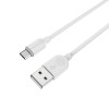 Кабель BOROFONE BX14 USB to Micro 2.4A, 3m, PVC, TPE connectors, White (7068)- № 4