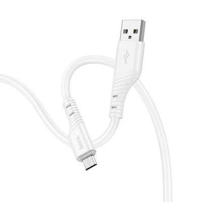 Кабель HOCO X97 Crystal color silicone charging data cable Micro white (6931474799838) - зображення 2