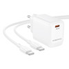 Мережевий зарядний пристрій BOROFONE BN28 Fuente single port PD30W charger set (C to C) (EU) White (Білий)- № 2